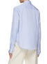 Back View - Click To Enlarge - SA SU PHI - Curved Hem Striped Cotton Poplin Button Up Shirt