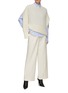Figure View - Click To Enlarge - SA SU PHI - Curved Hem Striped Cotton Poplin Button Up Shirt