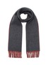 Main View - Click To Enlarge - JOHNSTONS OF ELGIN - REVERSIBLE FRINGED WOOL SCARF