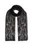 Main View - Click To Enlarge - JOHNSTONS OF ELGIN - FEATHER PATTERN FRINGED CASHMERE SILK BLEND SCARF