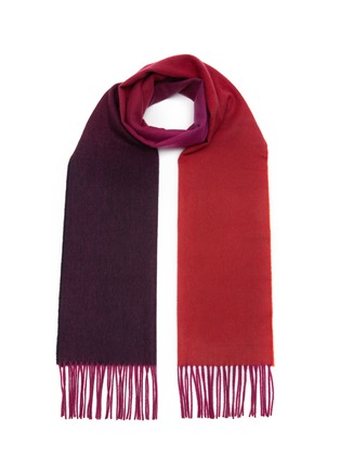 Main View - Click To Enlarge - JOHNSTONS OF ELGIN - FRINGED EDGE TWO TONE OMBRE CASHMERE SCARF