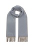 Main View - Click To Enlarge - JOHNSTONS OF ELGIN - FRINGED TWO TONE CONTRAST REVERSIBLE SCARF