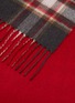 Detail View - Click To Enlarge - JOHNSTONS OF ELGIN - TRADITIONAL REVERSIBLE FRINGED CASHMERE SCARF