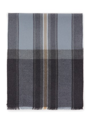 Detail View - Click To Enlarge - JOHNSTONS OF ELGIN - MIRRORED CHECK WOOL SCARF