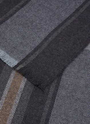 Detail View - Click To Enlarge - JOHNSTONS OF ELGIN - MIRRORED CHECK WOOL SCARF