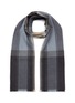 Main View - Click To Enlarge - JOHNSTONS OF ELGIN - MIRRORED CHECK WOOL SCARF