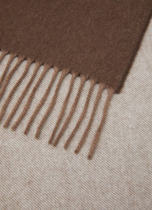 Detail View - Click To Enlarge - JOHNSTONS OF ELGIN - Finged Edge Two Tone Ombré Cashmere Scarf
