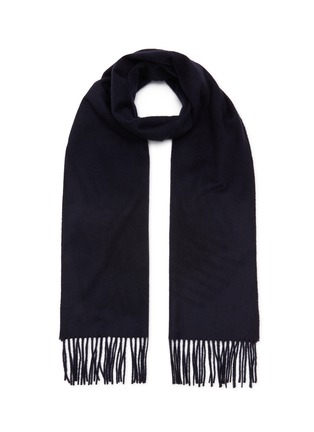 Main View - Click To Enlarge - JOHNSTONS OF ELGIN - PLAIN WIDE FRINGED CASHMERE SCARF