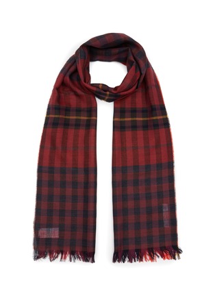 Main View - Click To Enlarge - JOHNSTONS OF ELGIN - MULTI CHECK MERINO WOOL SCARF