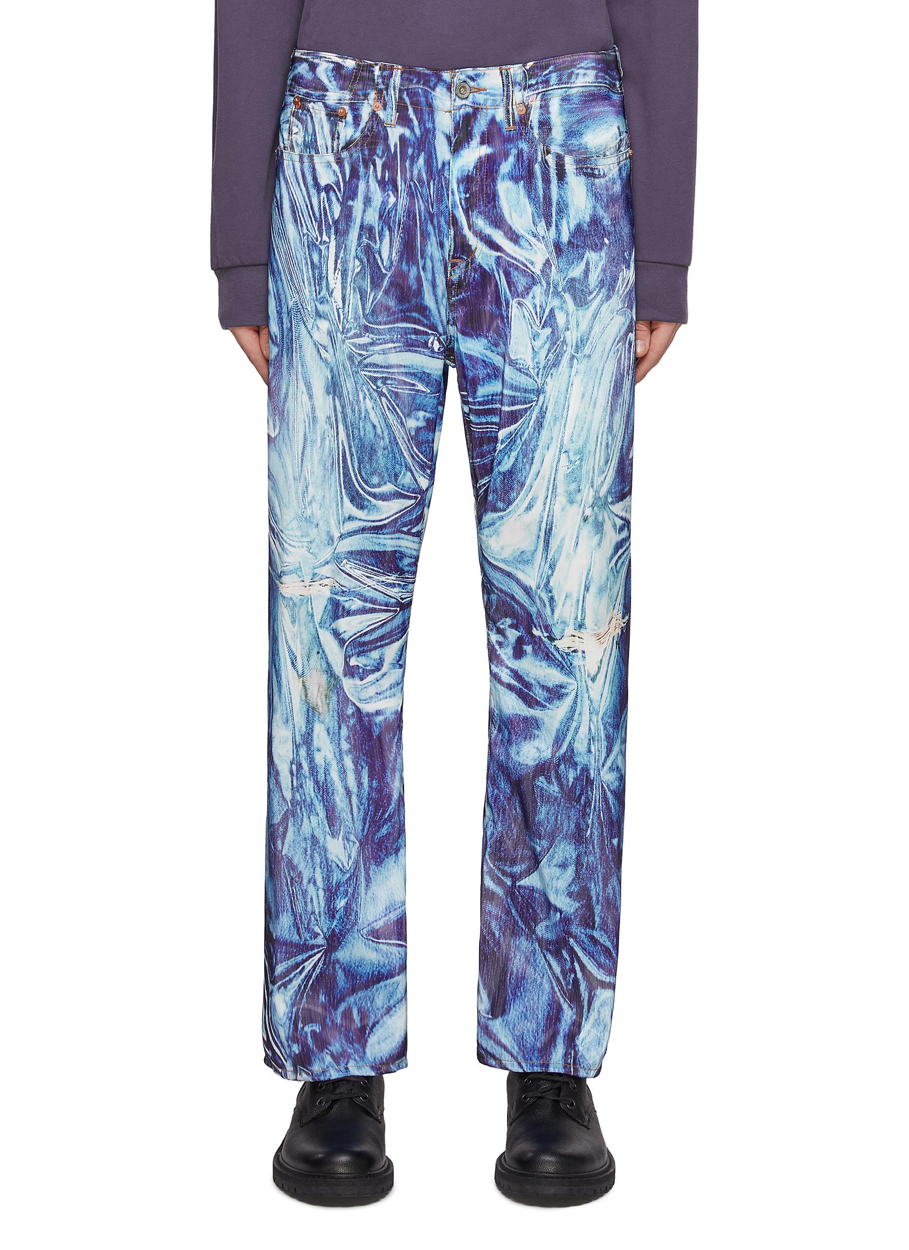 DOUBLET | Mirage Printed Warped Denim Pants | Men | Lane Crawford