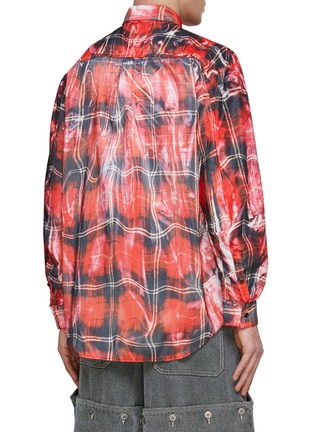 Back View - Click To Enlarge - DOUBLET - Mirage Printed Warped Check Shirt