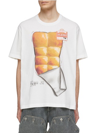 Main View - Click To Enlarge - DOUBLET - Bread Graphic Print Crewneck Cotton T-Shirt