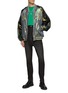 Figure View - Click To Enlarge - DOUBLET - Tiger Embroidery Front Zip Hologram Souvenir Jacket