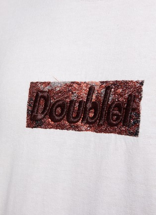  - DOUBLET - Logo Embroidery Crewneck Cotton T-Shirt