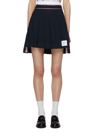 Main View - Click To Enlarge - THOM BROWNE  - Dropped Back Pleated Mini Skirt
