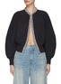 Main View - Click To Enlarge - ALEXANDER WANG - CROPPED CRYSTALTRIMS WOOL CARDIGAN