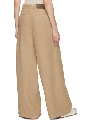 Back View - Click To Enlarge - BRUNELLO CUCINELLI - High Rise Wide Leg Denim Pants