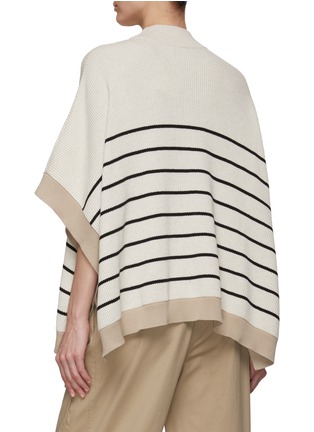 Back View - Click To Enlarge - BRUNELLO CUCINELLI - Mariniere Cotton Kimono Sleeve Top