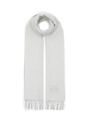 Main View - Click To Enlarge - LOEWE - Bicoloured Wool Cashmere Blend Fringed Scarf