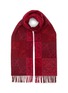Main View - Click To Enlarge - LOEWE - Anagram Check Wool Cashmere Blend Fringed Scarf