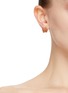 Figure View - Click To Enlarge - LOEWE - ROSE GOLD-PLATED STERLING SILVER ANAGRAM STUD EARRINGS