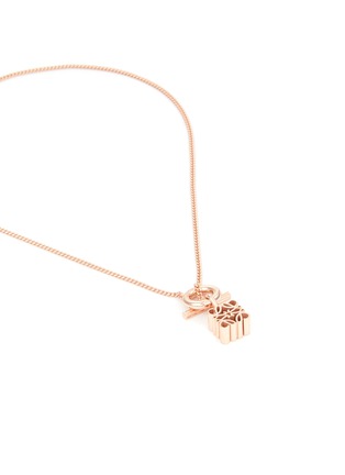 Detail View - Click To Enlarge - LOEWE - ROSE GOLD-PLATED STERLING SILVER ANAGRAM PENDANT NECKLACE