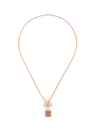 Main View - Click To Enlarge - LOEWE - ROSE GOLD-PLATED STERLING SILVER ANAGRAM PENDANT NECKLACE
