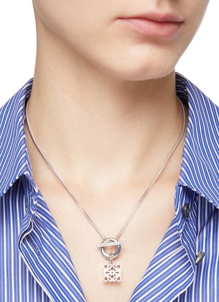 Figure View - Click To Enlarge - LOEWE - STERLING SILVER ANAGRAM PENDANT NECKLACE