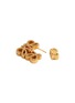 Detail View - Click To Enlarge - LOEWE - Gold Plated Sterling Silver Zirconia Anagram Stud Earrings