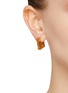 Figure View - Click To Enlarge - LOEWE - Gold Plated Sterling Silver Zirconia Anagram Stud Earrings