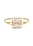 Main View - Click To Enlarge - LOEWE - Gold Plated Sterling Silver Zirconia Anagram Bangle