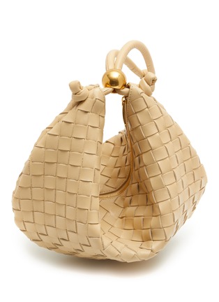 Detail View - Click To Enlarge - BOTTEGA VENETA - Medium 'Turn' Drawstring Handle Woven Leather Pouch