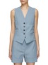 Main View - Click To Enlarge - BRUNELLO CUCINELLI - Crinkled Linen Blend Waistcoat