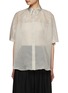 Main View - Click To Enlarge - BRUNELLO CUCINELLI - Sequin Embellished Silk Chiffon Button Up Blouse