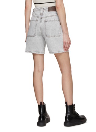 Back View - Click To Enlarge - BRUNELLO CUCINELLI - High Rise Wrap Front Denim Shorts