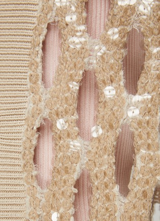  - BRUNELLO CUCINELLI - Open Knit Quarter Sleeve Cardigan