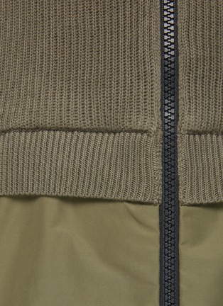  - BRUNELLO CUCINELLI - Knit Panel Hooded Cap Sleeve Jacket
