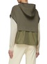 Back View - Click To Enlarge - BRUNELLO CUCINELLI - Knit Panel Hooded Cap Sleeve Jacket