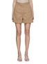 Main View - Click To Enlarge - BRUNELLO CUCINELLI - High Rise Cuff Hem Cotton Shorts