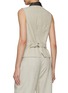 Back View - Click To Enlarge - BRUNELLO CUCINELLI - Crinkled Linen Waistcoat