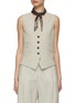 Main View - Click To Enlarge - BRUNELLO CUCINELLI - Crinkled Linen Waistcoat