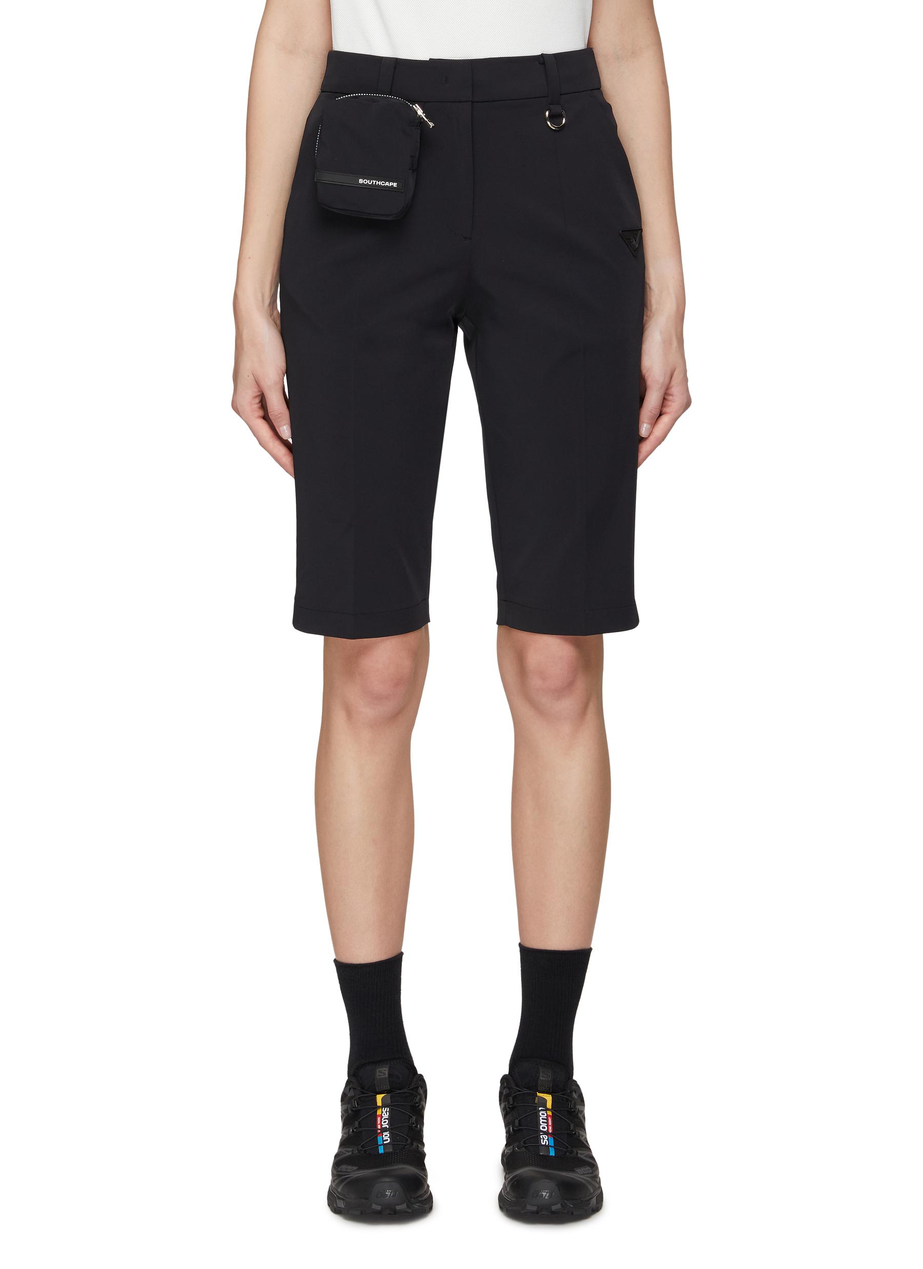Southcape Detachable Pouch Mid Length Shorts In Black