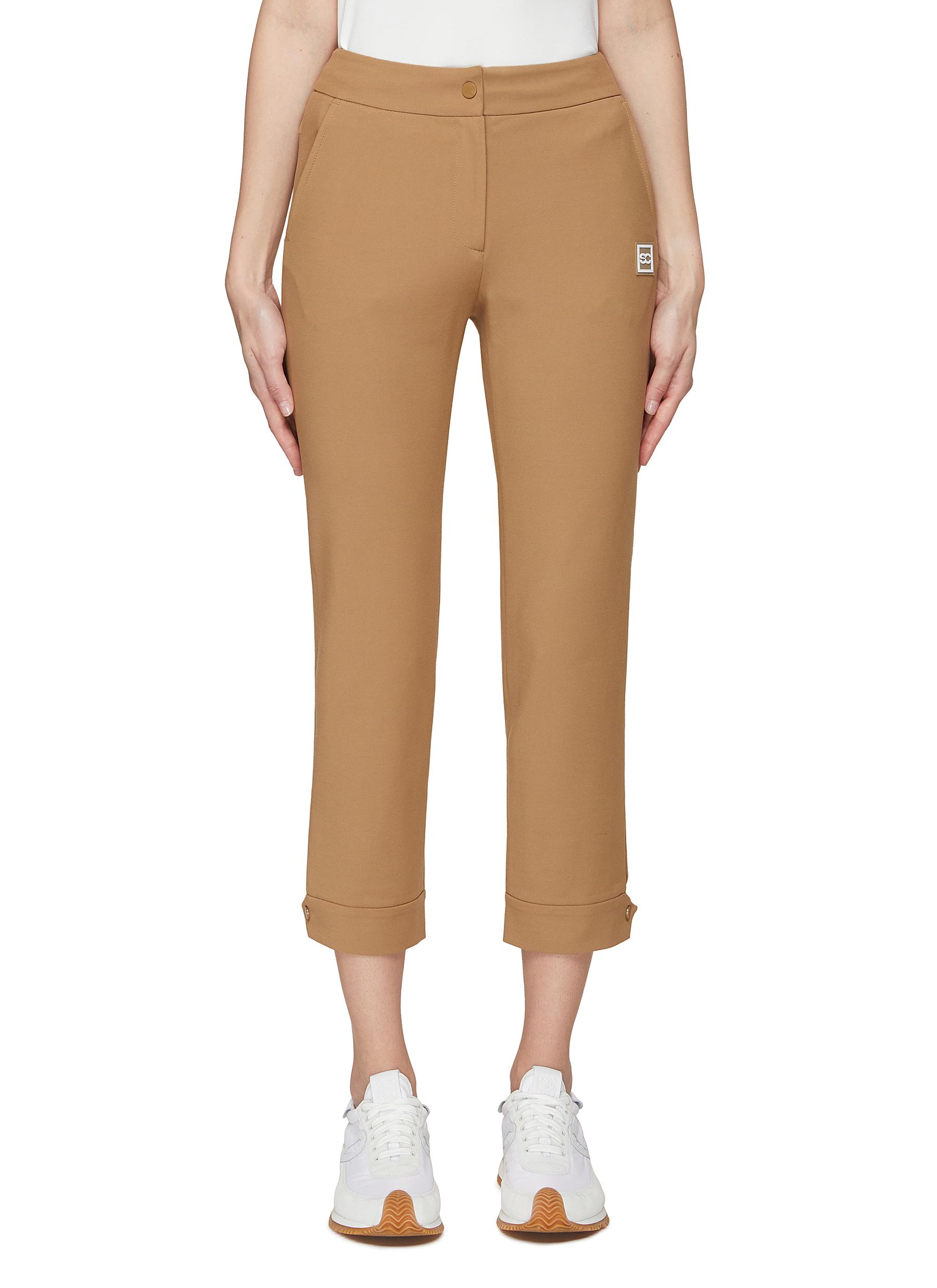 Southcape Convertible Cuff Cropped Chinos In Neutral