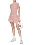 Figure View - Click To Enlarge - SOUTHCAPE - Contrast Stripe Logo Godet Mini Skirt