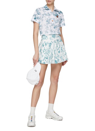 Figure View - Click To Enlarge - SOUTHCAPE - FLORAL PRINT PLEATED MINI SKIRT
