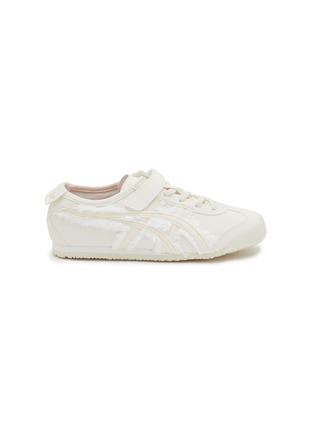 Main View - Click To Enlarge - ONITSUKA TIGER - ‘Mexico 66’ Shearling Stripe Velcro Strap Leather Kids Sneakers