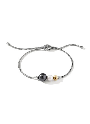 Main View - Click To Enlarge - JOHN HARDY - ‘CLASSIC CHAIN’ HAMMERED 18K GOLD AND SILVER TAHITIAN AND FRESHWATER PEARL BRACELET