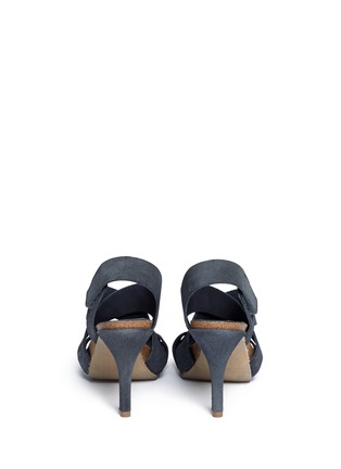 Back View - Click To Enlarge - PEDRO GARCIA  - Laila suede platform sandals