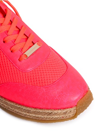 Detail View - Click To Enlarge - STELLA MCCARTNEY - Mesh panel espadrille sneakers