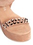 Detail View - Click To Enlarge - PEDRO GARCIA  - Dana studded suede wedge sandals